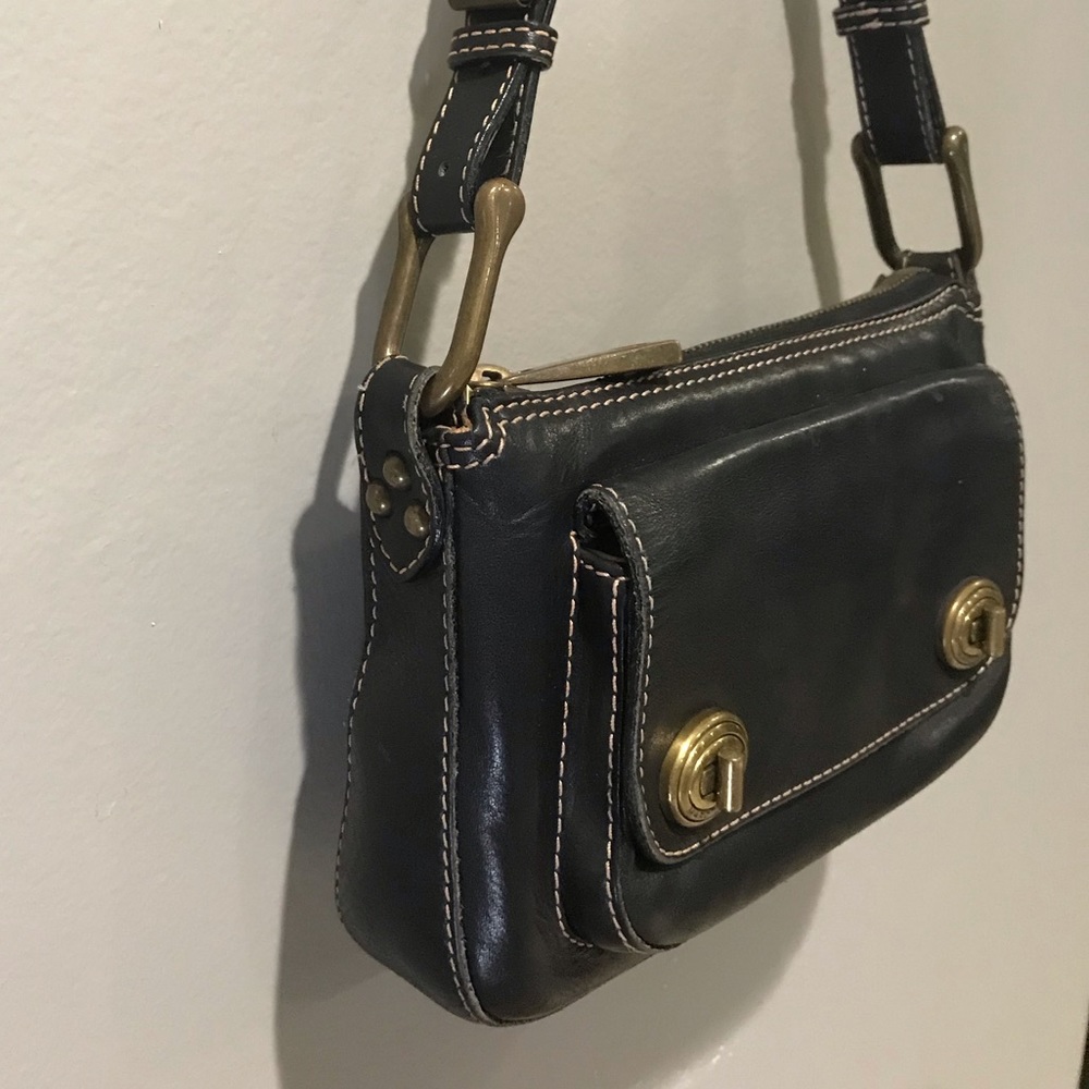 Marc Jacobs baguette clutch black leather purse
